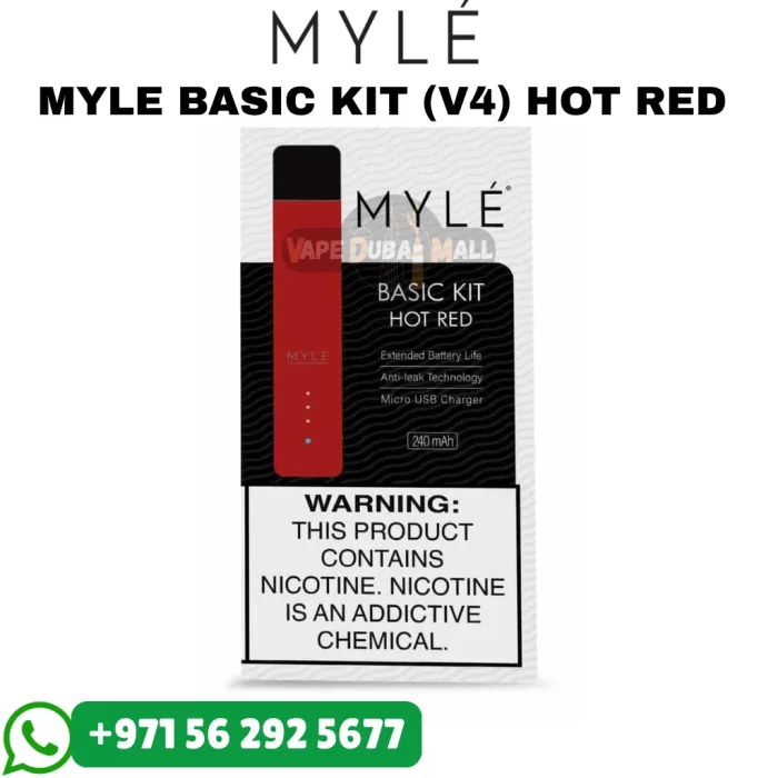 MYLE V4 Hot Red Device Basic Kit in Dubai UAE