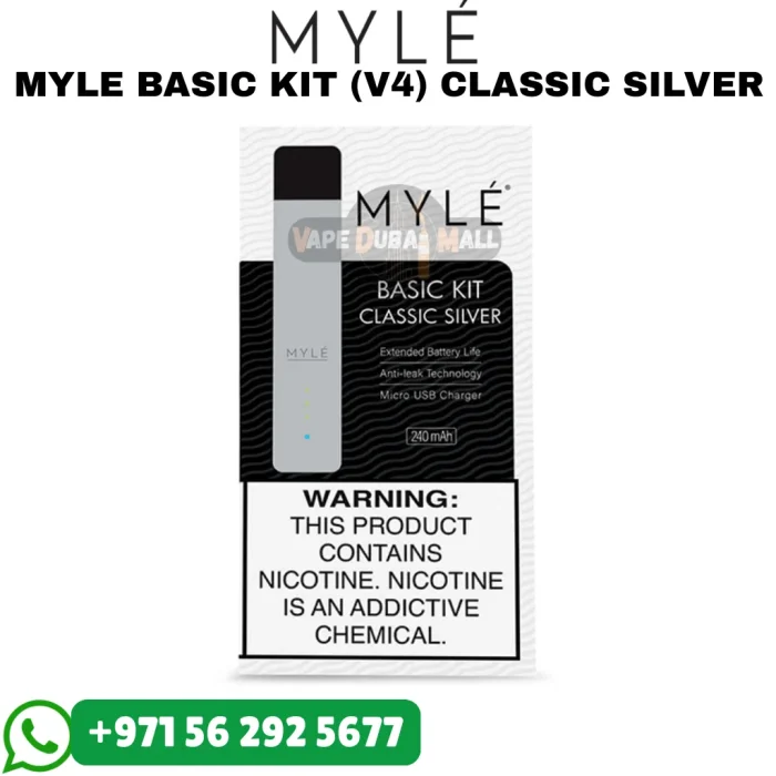 MYLE V4 Classic Silver Device Basic Kit in Dubai UAE