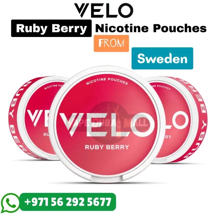 VELO Ruby Berry Nicotine Pouches in Dubai UAE
