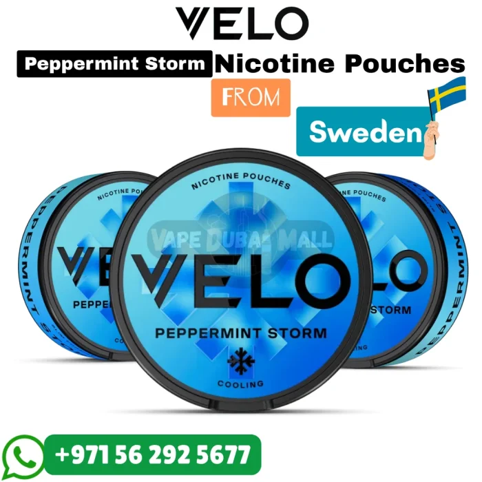 VELO Peppermint Storm Nicotine Pouches in Dubai UAE