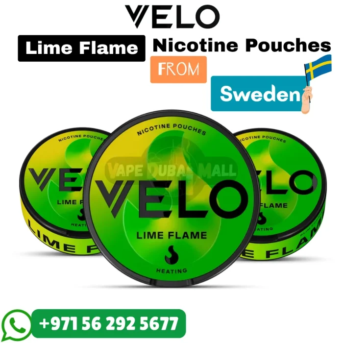 VELO Lime Flame Nicotine Pouches in Dubai UAE