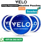 VELO Crispy Peppermint Nicotine Pouches in Dubai UAE