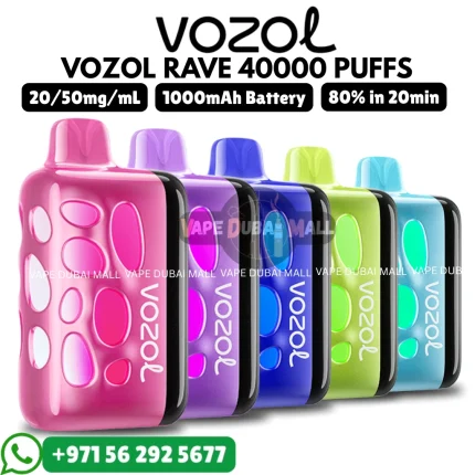VOZOL Rave 40000 Puffs 20mg and 50mg Nicotine Vape in Dubai UAE