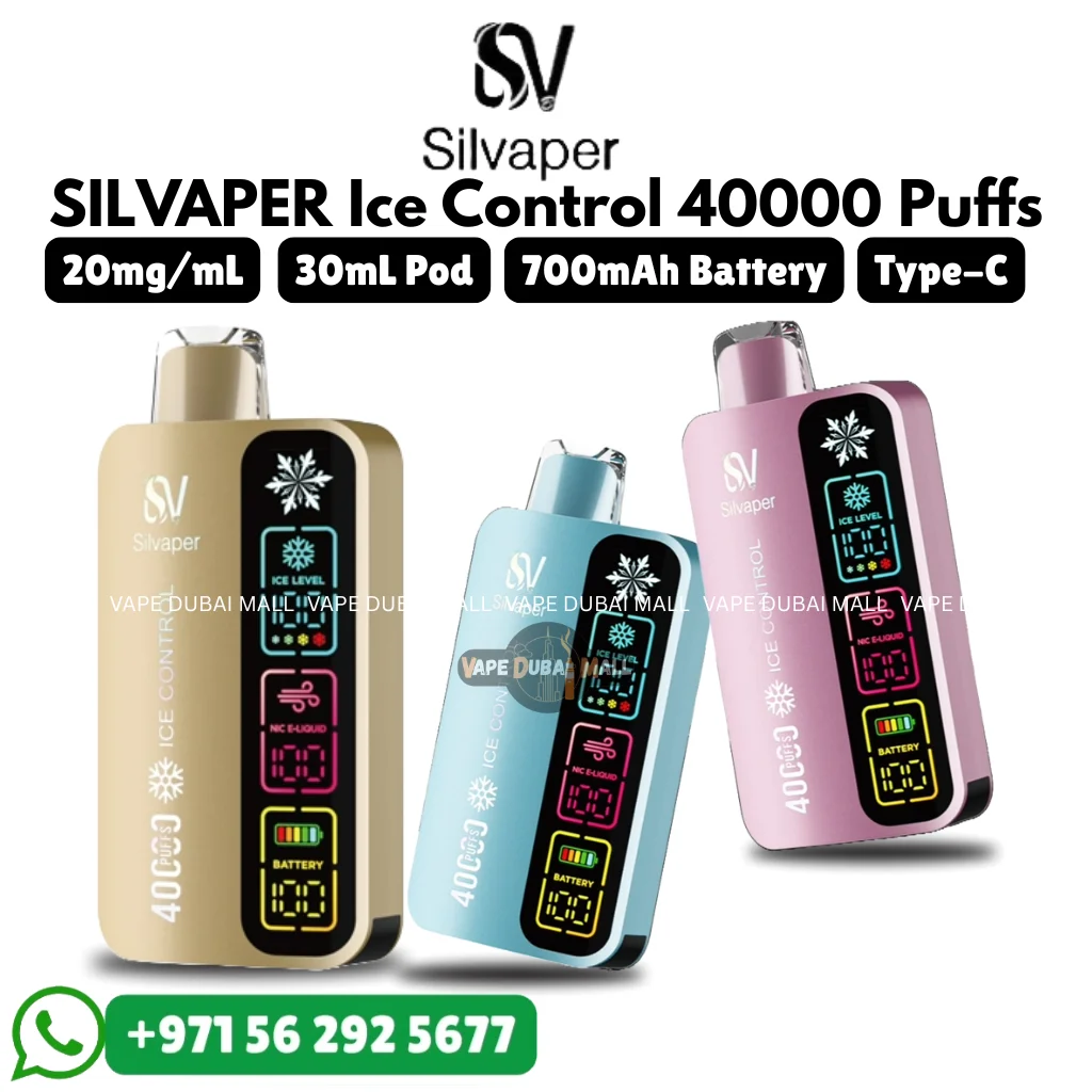 SILVAPER Ice Control 40000 Puffs 2mg Nicotine Vape in Dubai UAE SILVAPER Ice Control 40000 Puffs 2mg Nicotine Vape in Dubai UAE