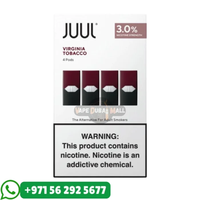 JUUL Virginia Tobacco 30mg Nicotine Pods 4Pc/Pack