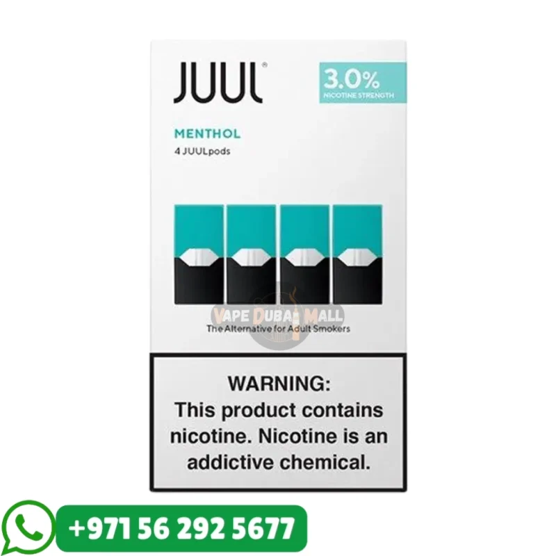 JUUL Menthol 30mg Nicotine Pods 3% 4Pc/Pack