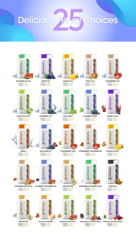 Available Flavors VOZOL Star 40k Puffs