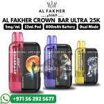 AL Fakher Ultra 25000 Puffs Crown Bar 25k 5MG Nicotine Vape in Dubai
