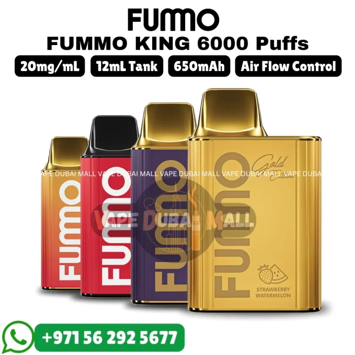 FUMMO King 6000 Puffs 20MG Nicotine Rechargeable Vape in Dubai