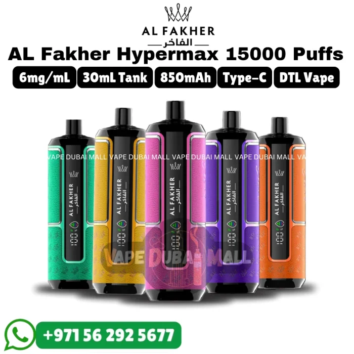 AL Fakher Hypermax 15000 Puffs 6mg Nicotine Vape in Dubai UAE