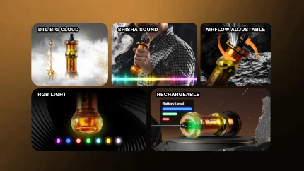 Features MOSMO Sultan Vape 50000 Puffs