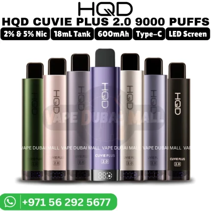 HQD CUVIE Plus 9000 Puffs 5% Nicotine Vape in Dubai V2.0