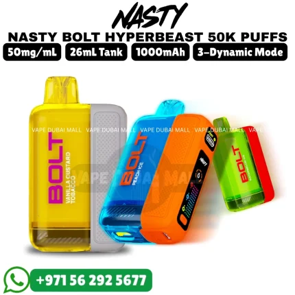 NASTY Bolt Hyperbeast 50000 Puffs 5% Nicotine Disposable Vape in Dubai UAE