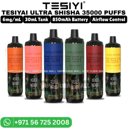 TESIYI Ultra Shisha 35000 Puffs 6mg Nicotine Vape in Dubai
