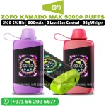 ZOFO Kamado Max 50000 Puffs Ice Adjustable Vape in Dubai