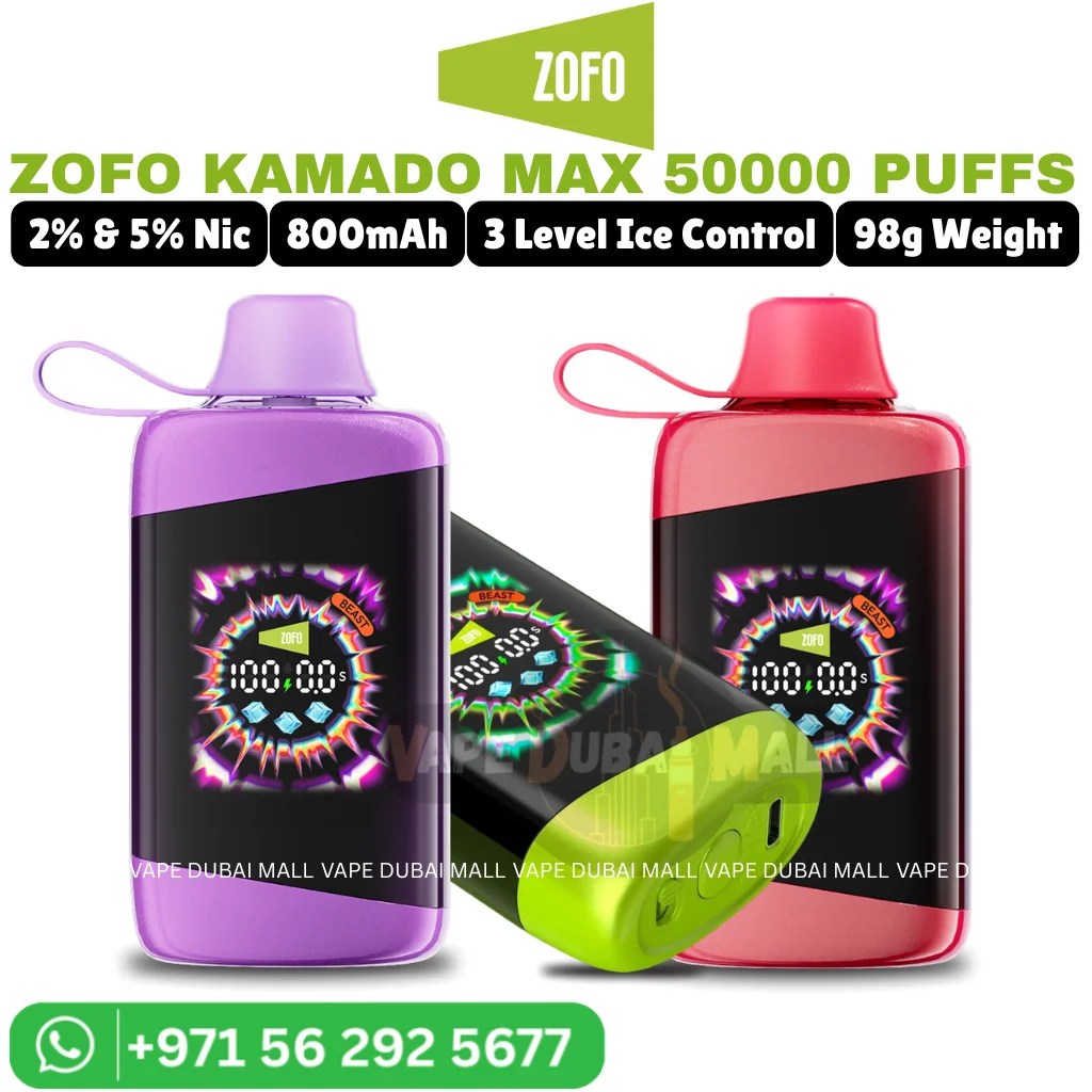 ZOFO Kamado Max 50000 Puffs Ice Adjustable Vape in Dubai