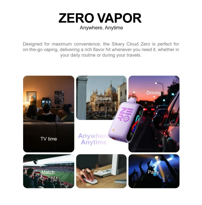 SIKARY Zero Vapor, Any Time, Anywhere