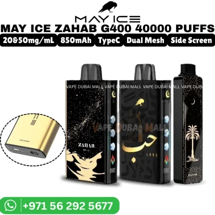 MAYICE ZAHAB G400 40000 Puffs Ice Adjustable Vape in Dubai