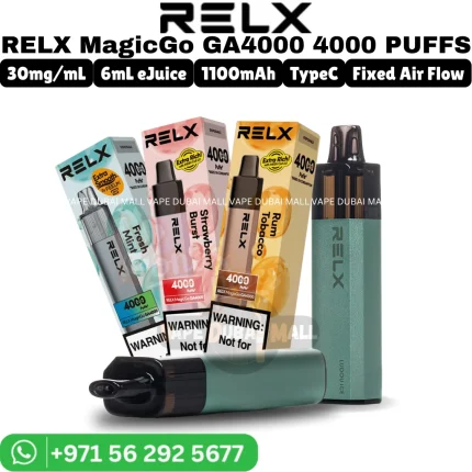 RELX MagicGo GA4000 4000 Puffs 3% Nicotine Vape in Dubai