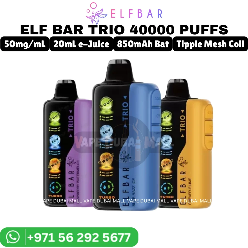 ELFBAR Trio 40000 Puffs 5% Nicotine Vape in Dubai