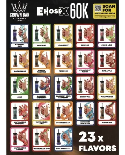 Crown Bar Al Fakher 60000 Flavors Available in Dubai