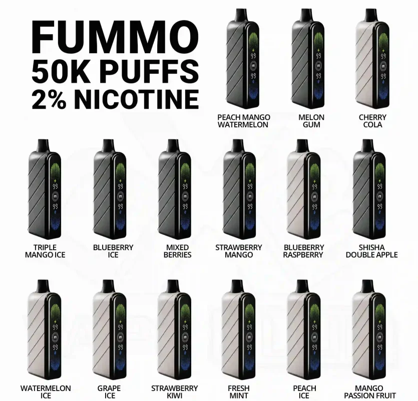 FUMMO 50k Available Flavors in UAE