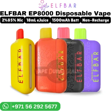 ELFBAR 8000 Puffs EP8000 5% Nicotine Vape in Dubai